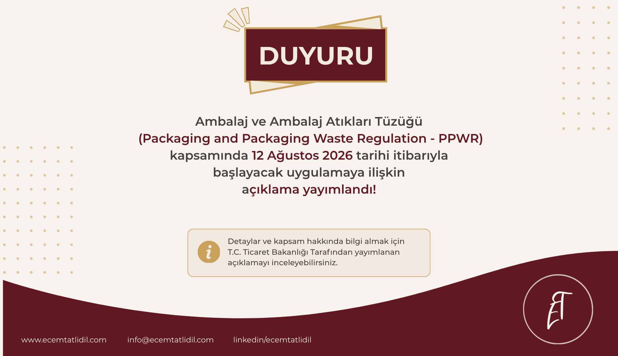 Ambalaj ve Ambalaj Atıkları Tüzüğü Kapsamında Yeni Uygulama Süreci