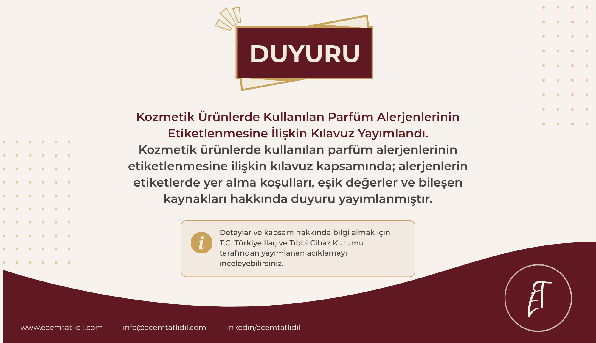 Kozmetik Ürünlerde Kullanılan Parfüm Alerjenlerinin Etiketlenmesine İlişkin Kılavuz Yayımlandı